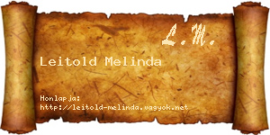 Leitold Melinda névjegykártya