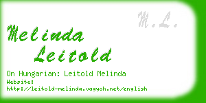 melinda leitold business card